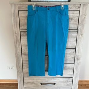 Basic Editions - Stylish Turquoise Blue Capris - Pants - 12